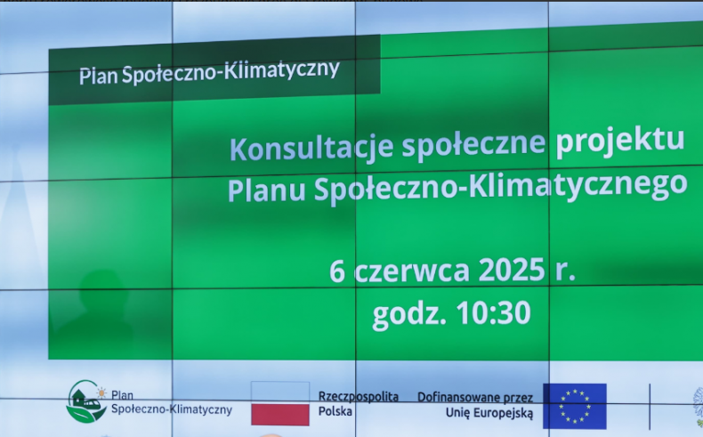 Widok na prezentację z rozpoczęcia konsultacji.