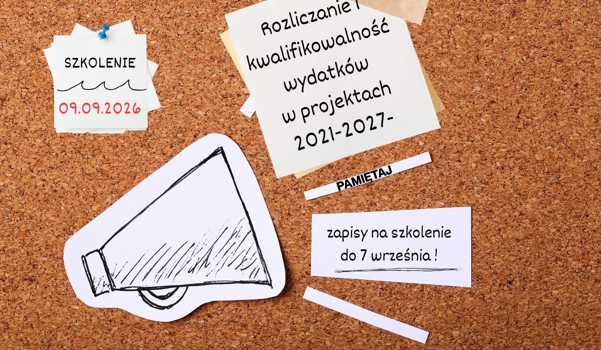 grafika informująca o szkoleniu i najważniejszych datach- do 7 września trwają zapisy a 9 września odbywać się będzie szkolenie