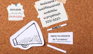 grafika informująca o szkoleniu i najważniejszych datach- do 7 września trwają zapisy a 9 września odbywać się będzie szkolenie