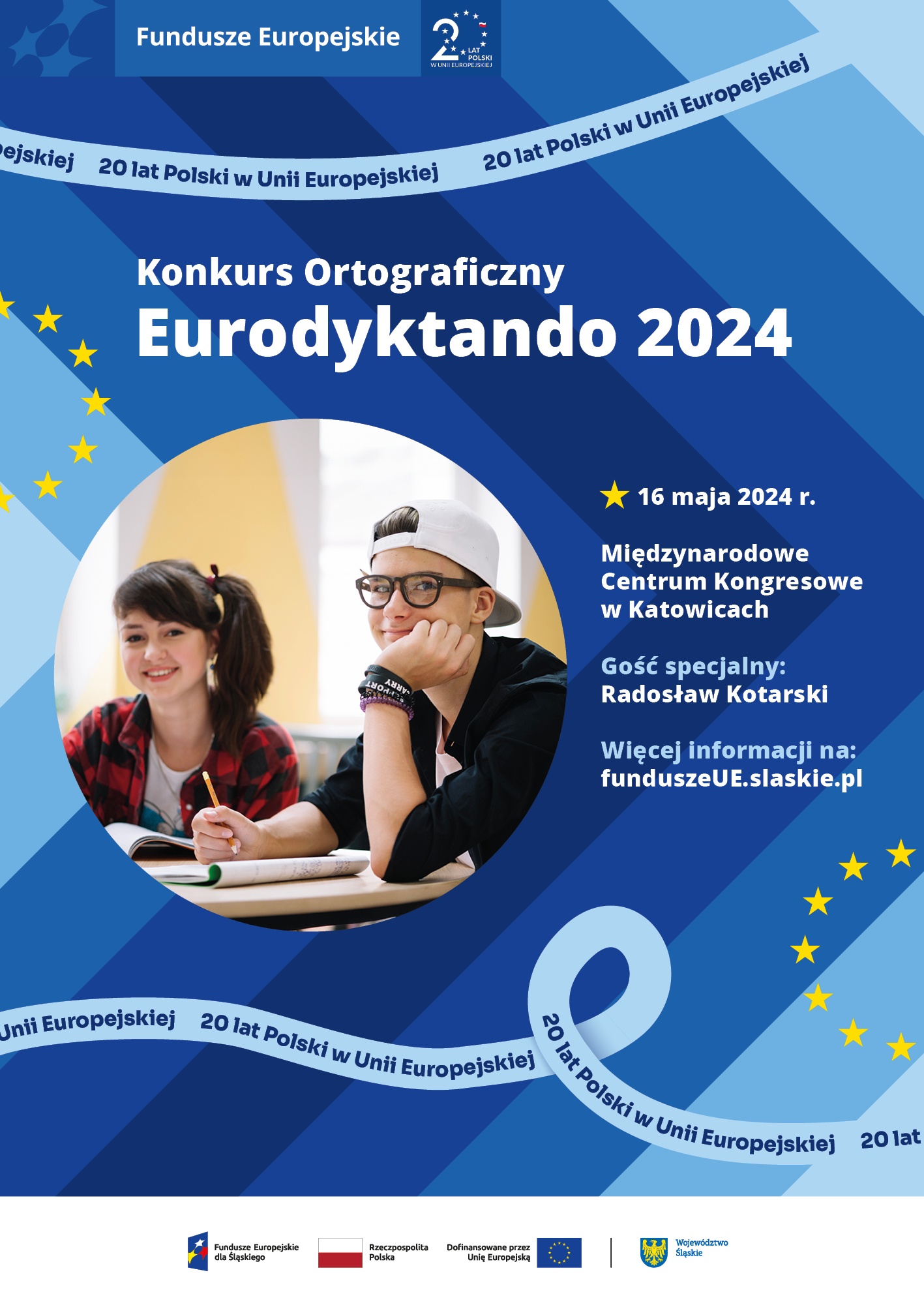Plakat konkursu ortograficznego Eurodyktando 2024